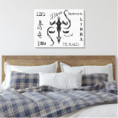 Libra Zodiac-Symbol Leinwanddruck (Insitu (Schlafzimmer))