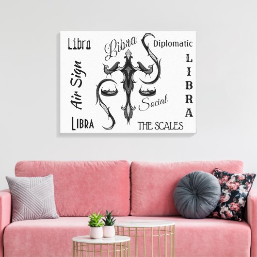 Libra Zodiac-Symbol Leinwanddruck (Insitu (Wohnzimmer))