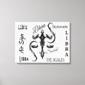 Libra Zodiac-Symbol Leinwanddruck (Vorderseite)