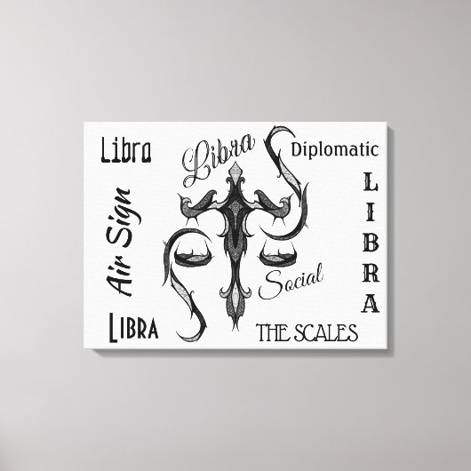 Libra Zodiac-Symbol Leinwanddruck (Vorderseite)