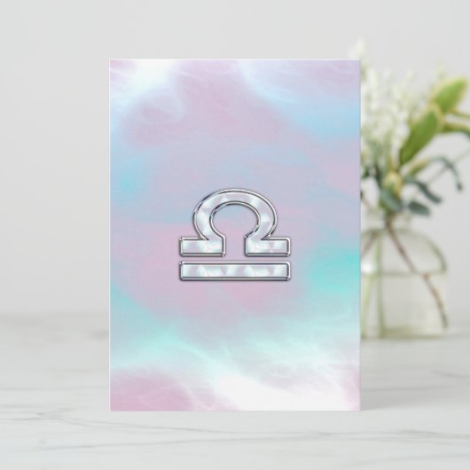 Libra Zodiac Symbol Mutter von Perlenstil (Stehend Vorderseite)