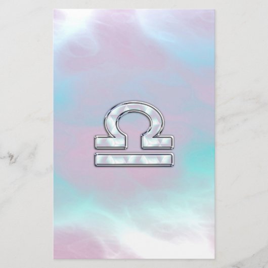 Libra Zodiac Symbol Mutter von Perlenstil Briefpapier (Vorderseite)