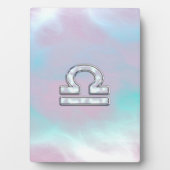 Libra Zodiac Symbol Mutter von Perlenstil Fotoplatte (Vorderseite)