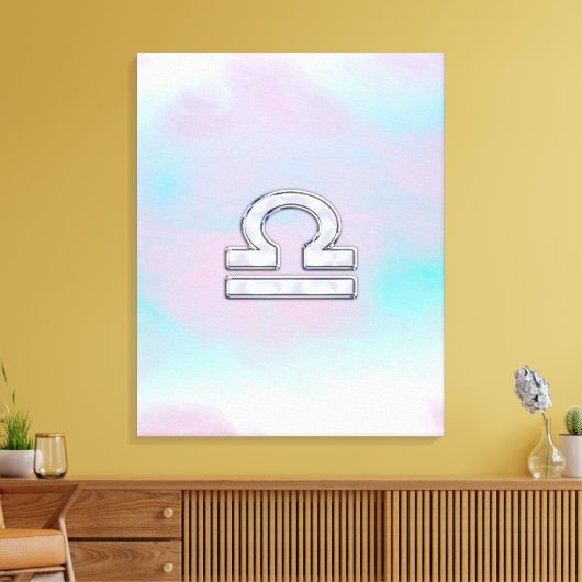 Libra Zodiac Symbol Mutter von Perlenstil Leinwanddruck (Insitu (Wohnzimmer))