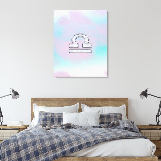 Libra Zodiac Symbol Mutter von Perlenstil Leinwanddruck (Insitu (Schlafzimmer))