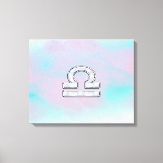 Libra Zodiac Symbol Mutter von Perlenstil Leinwanddruck (Vorderseite)