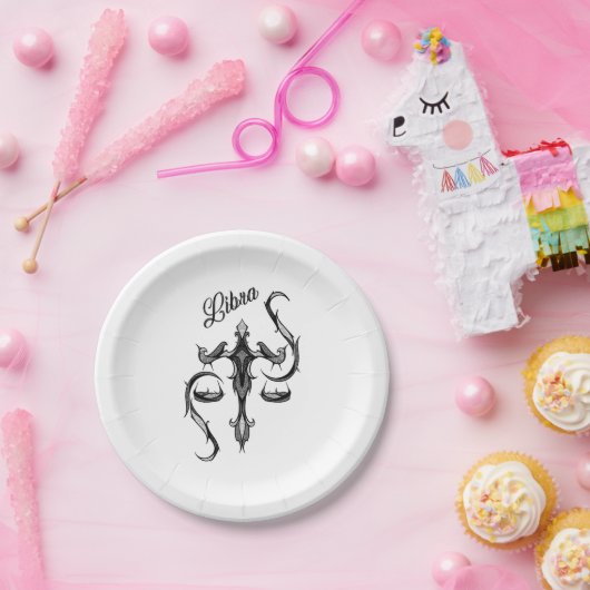 Libra Zodiac-Symbol Pappteller (Party)