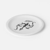 Libra Zodiac-Symbol Pappteller (Schrägansicht)