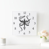 Libra Zodiac-Symbol Quadratische Wanduhr (Zuhause)