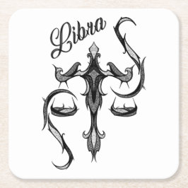 Libra Zodiac-Symbol Rechteckiger Pappuntersetzer