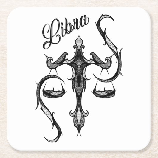 Libra Zodiac-Symbol Rechteckiger Pappuntersetzer (Vorderseite)