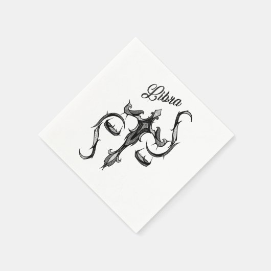 Libra Zodiac-Symbol Serviette (Ecke)