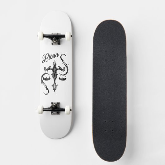 Libra Zodiac-Symbol Skateboard (Vorderseite)