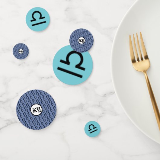 Libra Zodiac Symbol Standard von Kenneth Yoncich Konfetti (Gruppe)