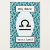 Libra Zodiac Symbol Standard von Kenneth Yoncich Planer (Vorderseite)