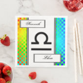 Libra Zodiac Symbol Standard von Kenneth Yoncich Serviette (Beispiel)