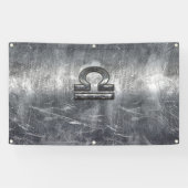 Libra Zodiac Symbol Störstahl Banner (Horizontal)