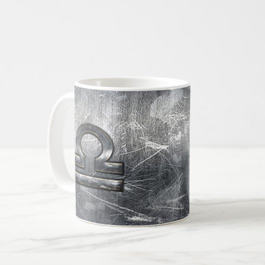 Libra Zodiac Symbol Störstahl Kaffeetasse (Vorderseite Links)