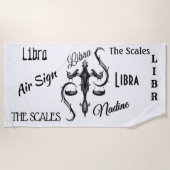 Libra Zodiac-Symbol Strandtuch (Vorderseite)