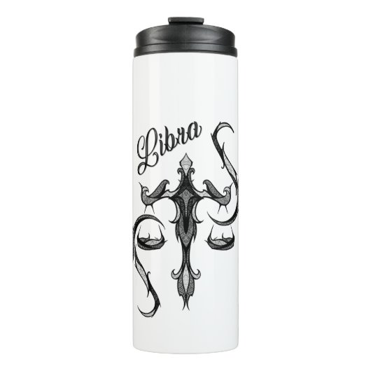 Libra Zodiac-Symbol Thermosbecher (Vorderseite)