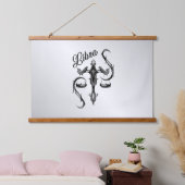 Libra Zodiac-Symbol Wandteppich Mit Holzrahmen (Schlafzimmer)