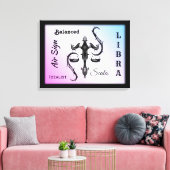 Libra Zodiac Symbol Wrapped Canvas Leinwanddruck (Insitu (Wohnzimmer))