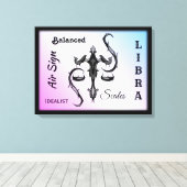 Libra Zodiac Symbol Wrapped Canvas Leinwanddruck (Insitu (Holzboden))