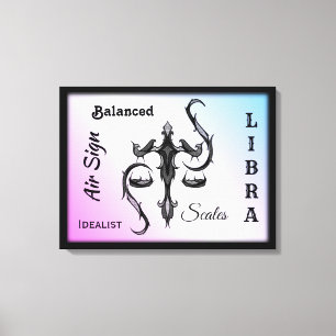 Libra Zodiac Symbol Wrapped Canvas Leinwanddruck