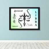 Libra Zodiac Symbol Wrapped Canvas Leinwanddruck (Insitu (Holzboden))
