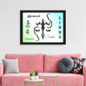 Libra Zodiac Symbol Wrapped Canvas Leinwanddruck (Insitu (Wohnzimmer))