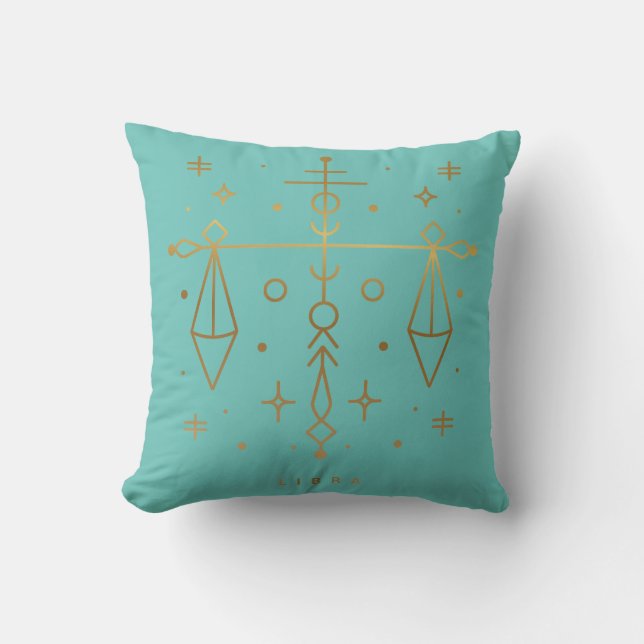 Libra Zodiac Throw Kissen für Jugendliche, Frauen, (Vorderseite)