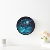 Libra Zodiac Wall Clock Runde Wanduhr (Zuhause)