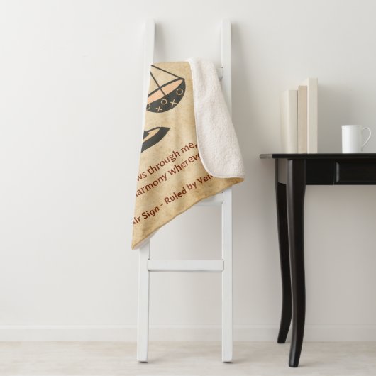 Libra Zodiac with Balanced Affirmations Sherpadecke (Beispiel)