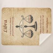 Libra Zodiac with Balanced Affirmations Sherpadecke (Vorderseite (Horizontal))