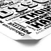Libra Zodiac Word Cloud Inspiration Glossy Poster (Ecke)