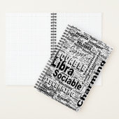 Libra Zodiac Word Cloud Inspiration Notizblock (Innen)