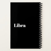 Libra Zodiac Word Cloud Inspiration Notizblock (Rückseite)