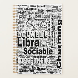 Libra Zodiac Word Cloud Inspiration Planer