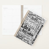 Libra Zodiac Word Cloud Inspiration Planer (Anzeige)