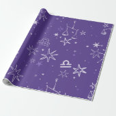 Libra Zodiac Wrapping Paper Geschenkpapier (Ungerollt)