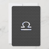 Libra Zodiac-Zeichen auf Carbon Fibre Print (Vorderseite)