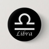 'Libra' Zodiac-Zeichen Button (Vorderseite)