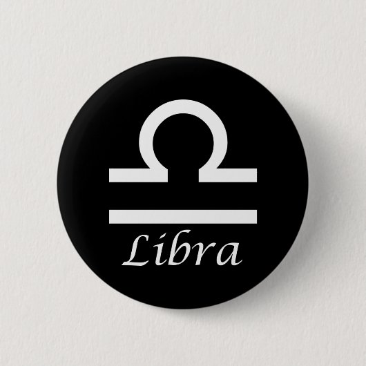 'Libra' Zodiac-Zeichen Button (Vorderseite)