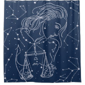 Libra zodiac-Zeichen Duschvorhang (Vorderseite)