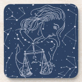 Libra zodiac-Zeichen Getränkeuntersetzer (Vorderseite)