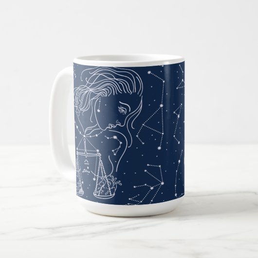 Libra zodiac-Zeichen Kaffeetasse (Vorderseite Links)