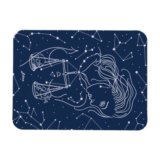 Libra zodiac-Zeichen Magnet (Horizontal)