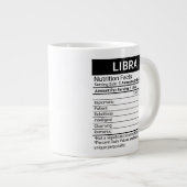Libra Zodiac-Zeichen mit nährstoffreichen Fakten, Jumbo-Tasse (Vorderseite Rechts)