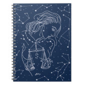 Libra zodiac-Zeichen Notizblock (Vorderseite)