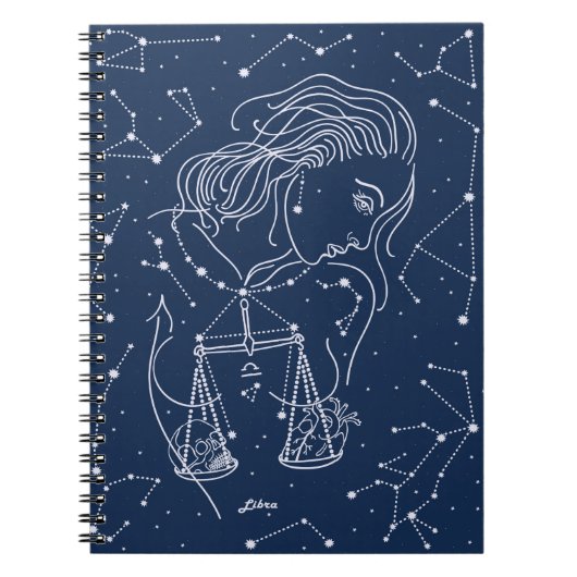 Libra zodiac-Zeichen Notizblock (Vorderseite)